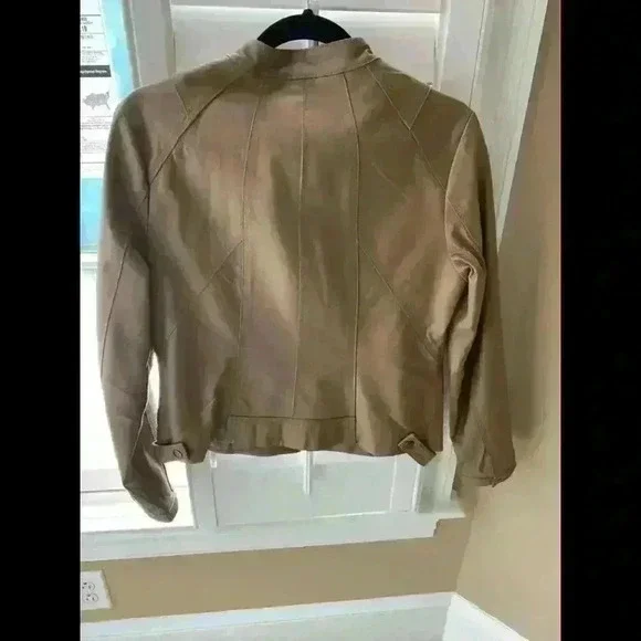 Bagatelle Brown leather jacket. - Picture 4 of 10